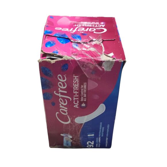 Carefree Acti-fresh Pads 1‎ Boxes 92 Count Box Damaged - Picture 2 of 3